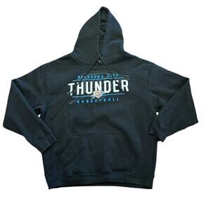 NBA Oklahoma City Thunder Black Adult XXL Logo Hoodie by Ultra Game